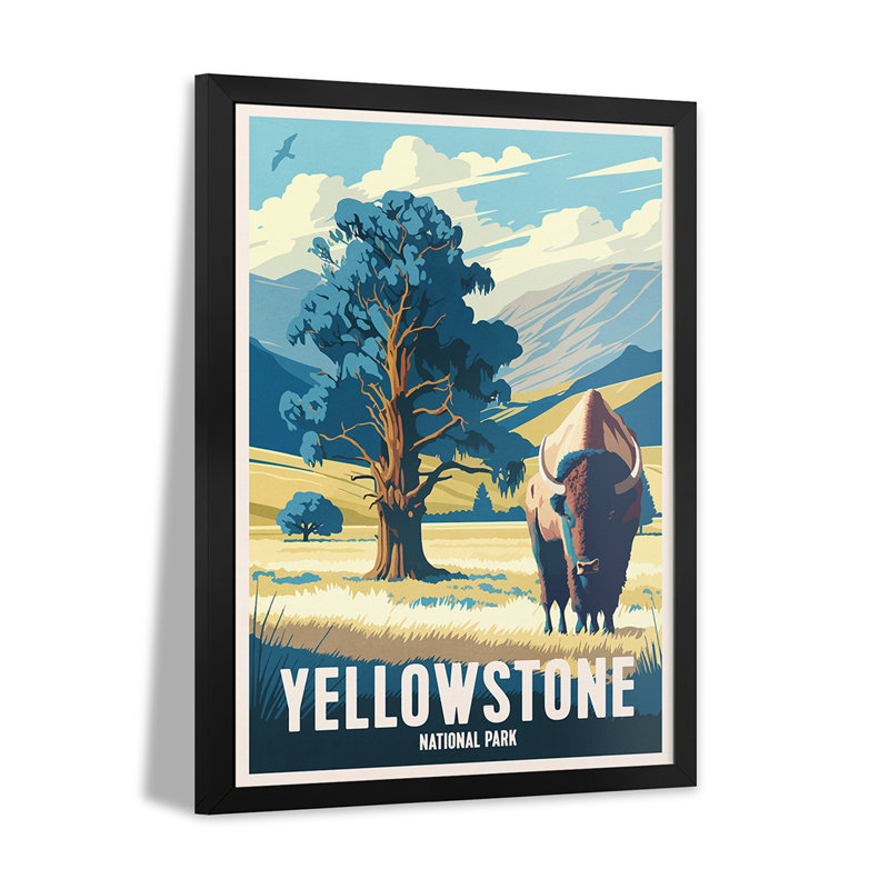 Affiches encadrées de qualité supérieure au parc national de Yellowstone, H 24 po x l 16 po