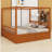 Traditional Wooden Canopy Bed with Practical Storage Drawers-520123765-520123767