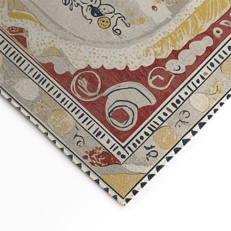 Tapis intérieur et extérieur Retro Spark, Rectangle 3' x 5'