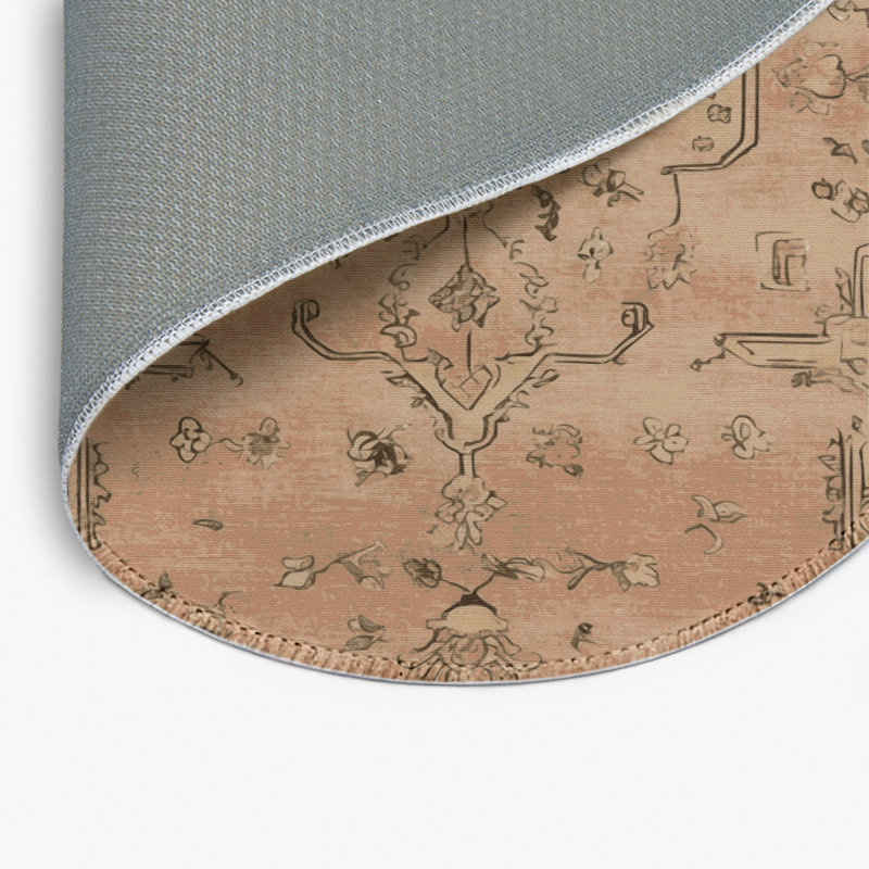 Tapis intérieur et extérieur brun Overdyed, Rond 5 pi