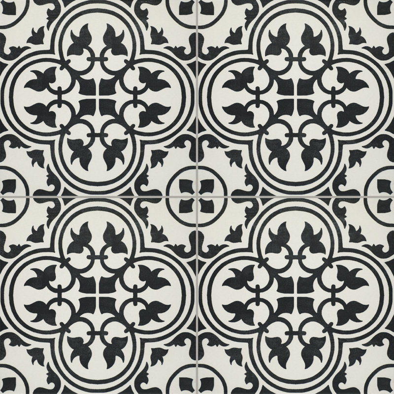 Carrelage 12 x 12 Daltile Memoir (17 pièces par carton) (16,49 pieds carrés par carton), Pétale noir