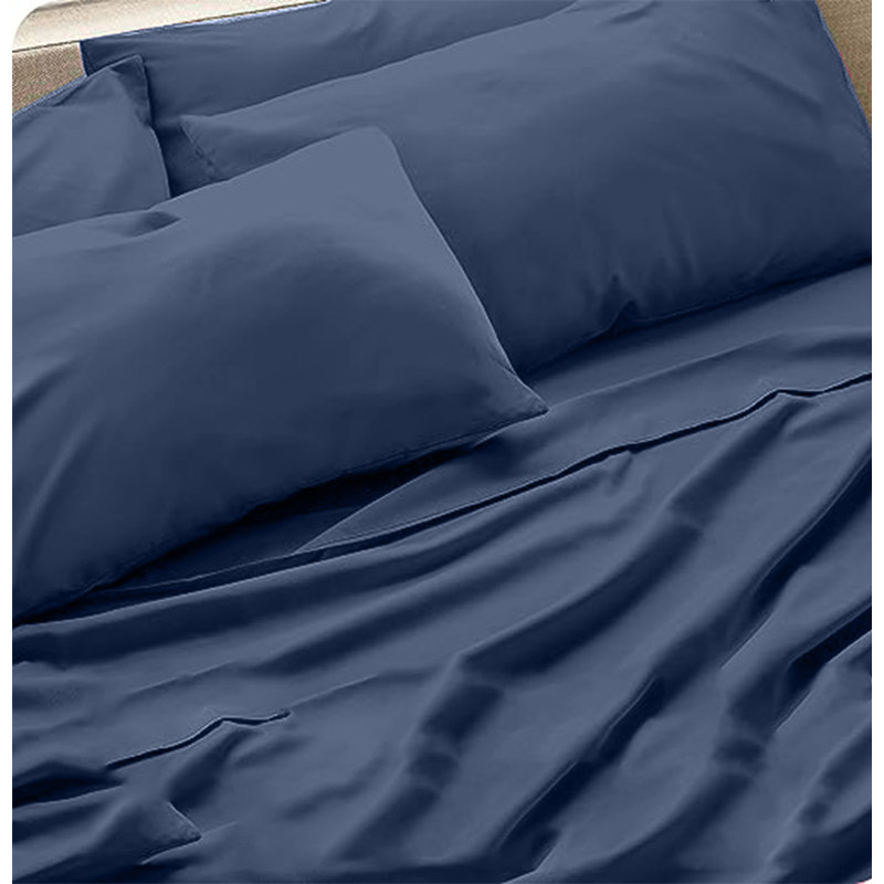 6-Piece Premium Deep Pockets Microfiber Sheet Set, Full, Oxford