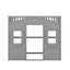 Lit mezzanine simple avec échelle-219134233