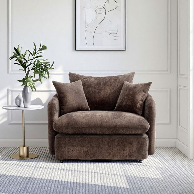 Fauteuil d'appoint 41 po, Brun