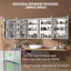 Armoire à pharmacie blanche en aluminium sans cadre à fixation en surface ou sans cadre de 80 po x H 30 po avec miroir de salle de bain et 3 tablettes réglables en verre