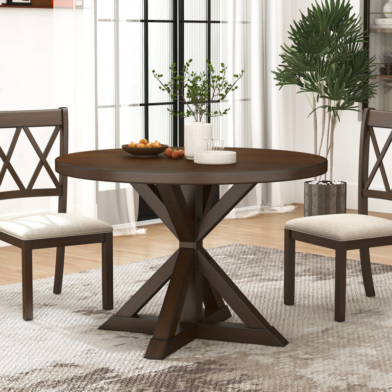 Ensemble de salle à manger pour 4 personnes Ebbert, plateau de table rond, ensemble de salle à manger, ensemble de salle à manger