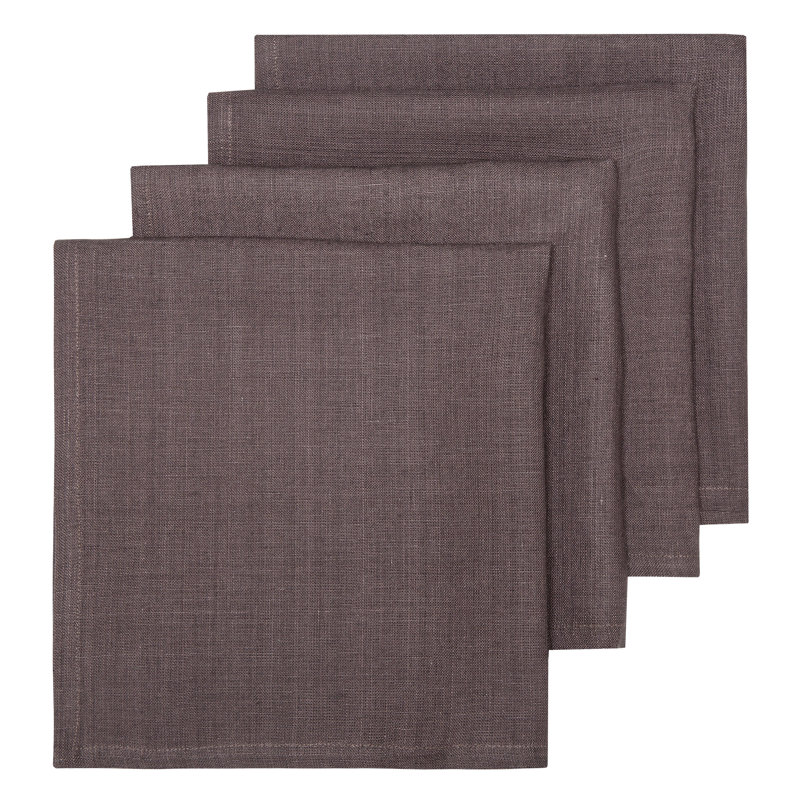 Linen Square Napkin, Steel Lavender