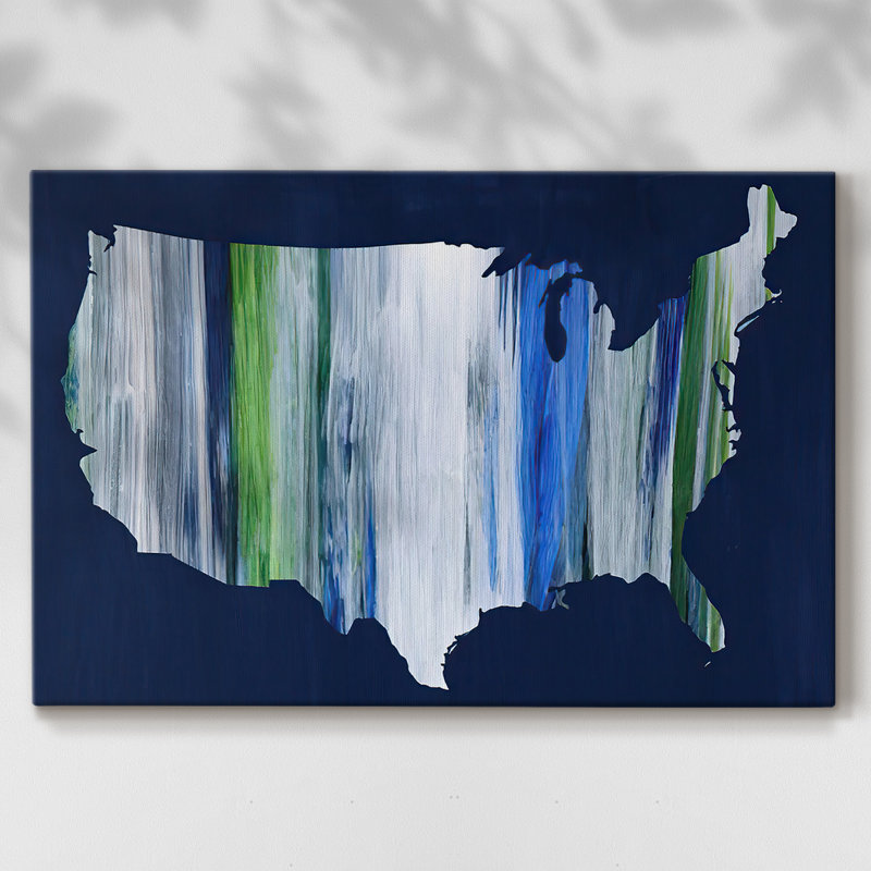 Coup de pinceau États-Unis - Cavas enveloppés de galerie, 12 x 18