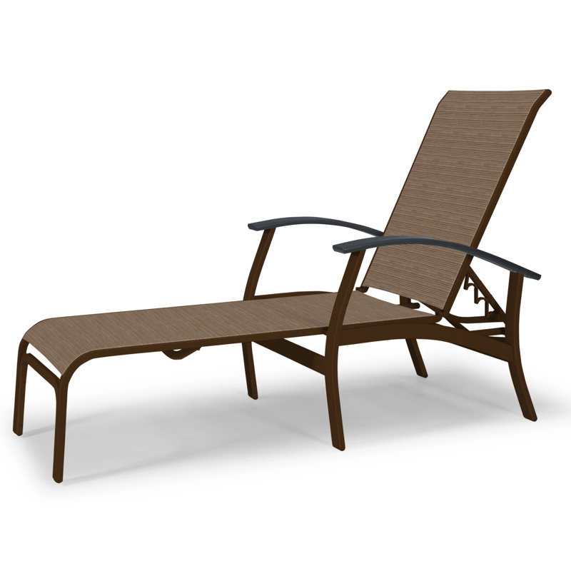 Askar Outdoor Rust-Resistant Metal Chaise Lounge, Classic Graphite P30, Bark Performance, Textured Kona