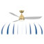 Ventilateur de plafond intérieur / extérieur 52 po avec éclairage à DEL Annemijn-995037471