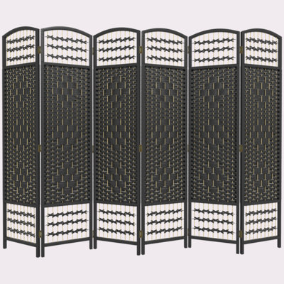 HOMCOM 6 Panel Room Divider, Folding Privacy Screen, 5.6