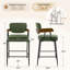 Tabouret de bar enveloppant en noyer avec siège rembourré-418163246