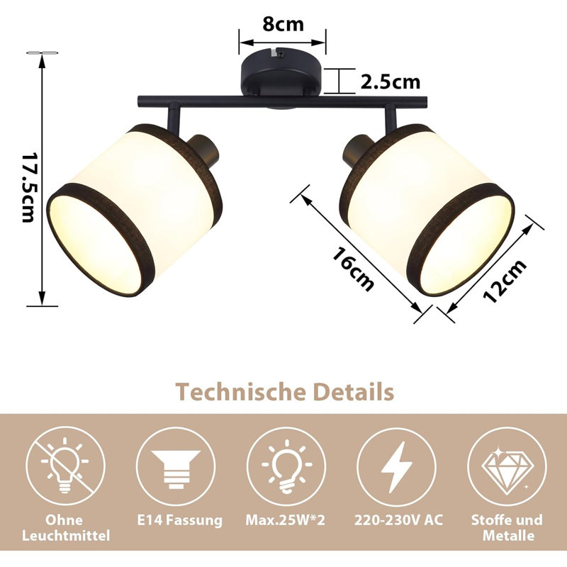 Burlap Semi Flush Mount