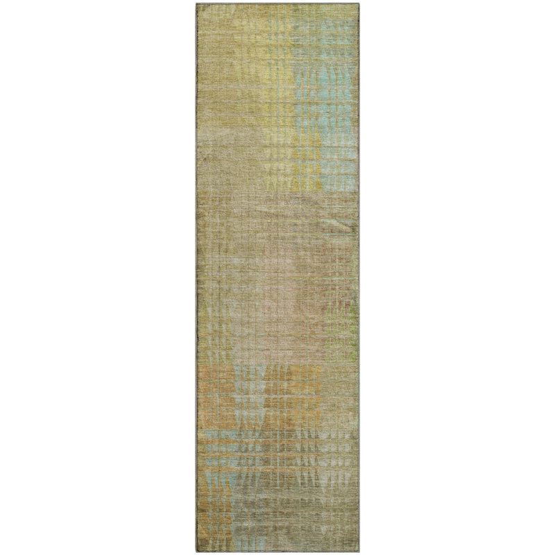 Premium Machine Washable Alijah AMF1277 Geometric Rug, Runner 2'3" x 7'6"