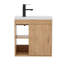 Petit meuble-lavabo mural 20 po avec lavabo intégré, robinet et drain-1219228948