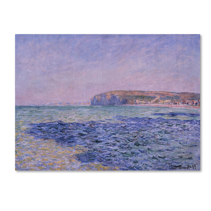 «Shadows On The Sea The Cliff At Pourville», reproduction sur toile tendue, H 35 po x l 47 po