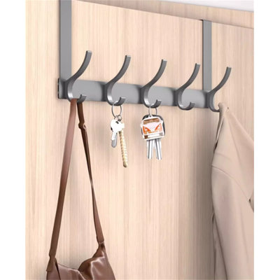 Aluminum Alloy Over-The-Door Hook Rack