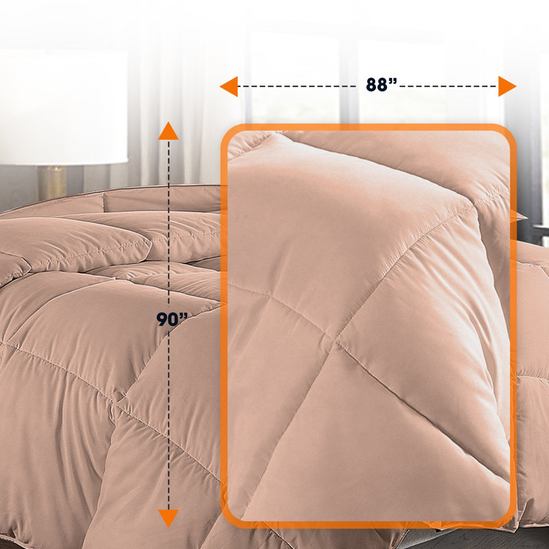 Polyester Baffle Box Stitch Comforter, Queen Comforter , Taupe