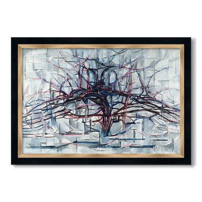 Horizontal Tree, 1912-Piet Mondrian-Custom Framed Canvas