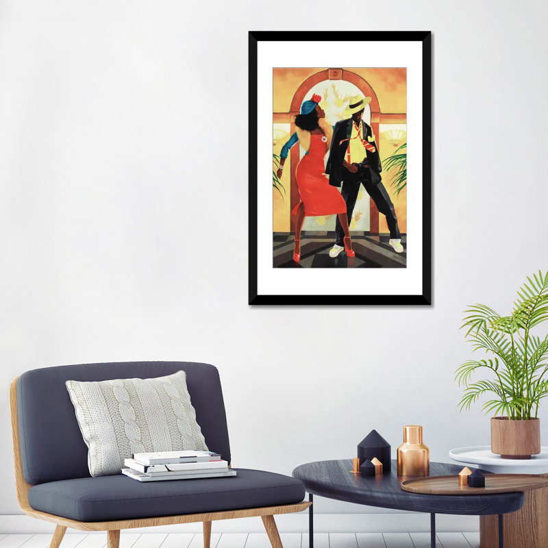 «Night Out I», impression sur toile, H 32 po x l 24 po x P 1 po, Papier d'art encadré noir, Blanc