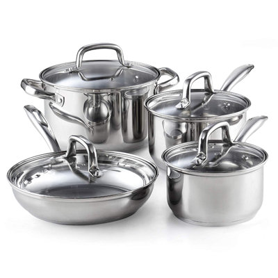 Cook N Home 8 Piece Stainless Steel Cookware Set