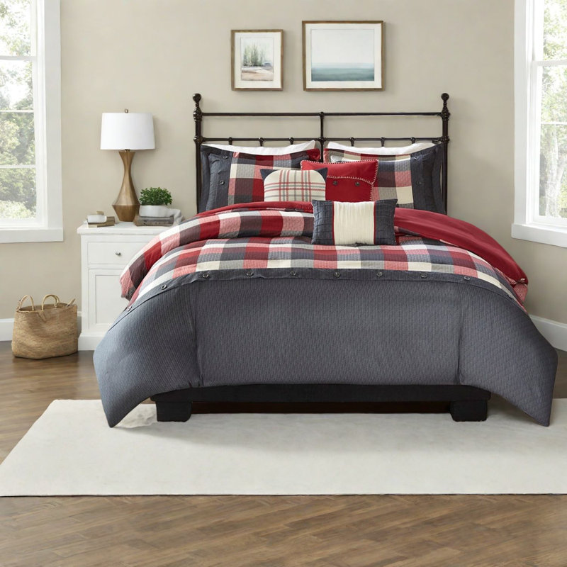Comfortable 6-piece Polyester Bedding Sets, Farmhouse Style, For Home