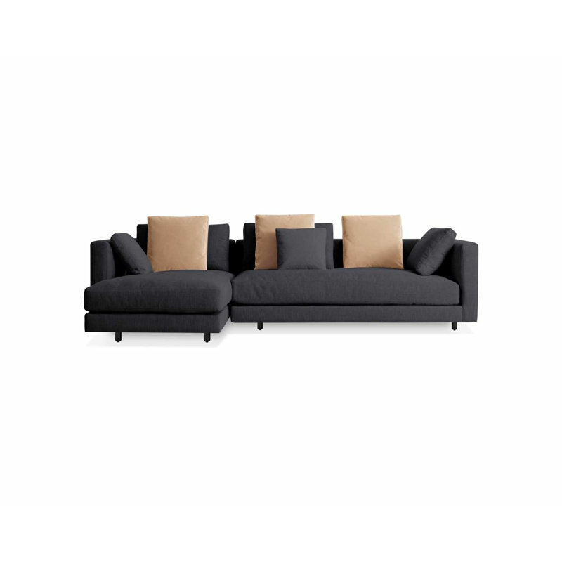 Hands Down Chaise Sectional, Left Hand Facing, Tofte Navy/Color Mix 1 Polyester Blend