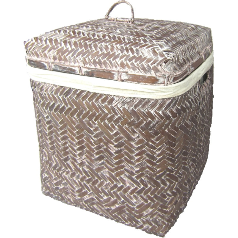 Wicker Laundry Basket, Large (49 cm x 40 cm x 40 cm)