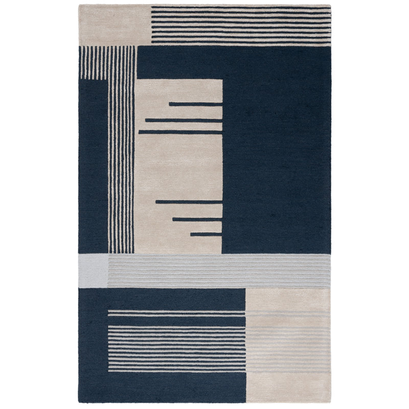 Cassulis Rodeo Drive Hand Tufted Wool Pile Geometric Rug, Rectangle 8' x 10'