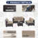 6-Person All-Weather Wicker Modular Patio Conversation Set with Cushions