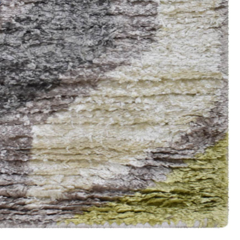 Tapis d'intérieur géométrique en viscose noué à la main de qualité supérieure