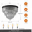 Lustre en cristal 20 lumières de luxe moderne 20 lumières encastrées noir mat-130217871