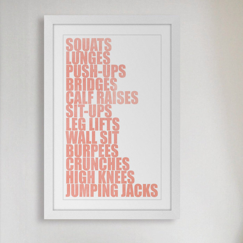 «Exercises» par Diana Alcala - reproduction d'art sur papier encadrée, H 24 po x l 16 po x P 1,5 po