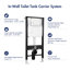 Toilettes murales allongées à double chasse avec réservoir encastré Capri 2 pièces 0,8 / 1,6 GPF Capri, pour 2 ou 6 clous (siège inclus)