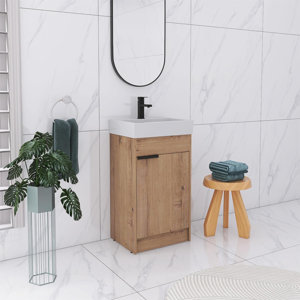 Latitude Run® 18 Inch Bathroom Vanity with Sink, Freestanding Bathroom ...