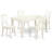 5 Piece Dinette Set for 4 Includes a Rectangle Dining Room Table with Butterfly Leaf and 4 Dining Chairs, Linen White-682599493-769075848