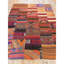 Tapis Kilim turc antique des années 1930, tissé à plat, à motifs géométriques multicolores, de style village, de 203 cm x 259 cm.