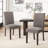 Bontrager Upholstered Nailed Trim Linen Parsons Dining Chairs with Solid Wood Legs-602640150