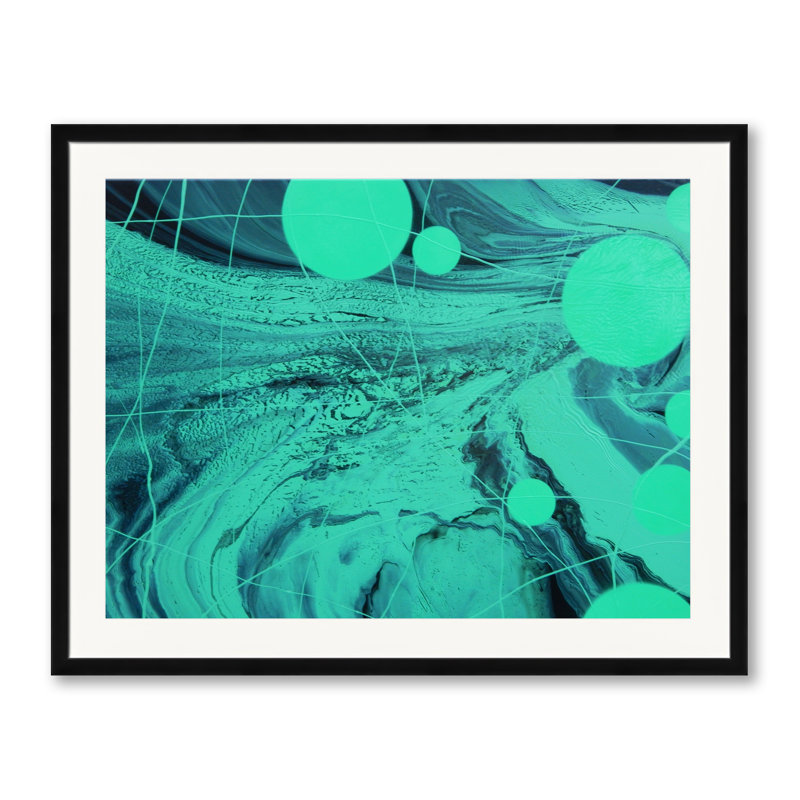Neon Bubbles #2 Print by Will Birdwell, Black Framed Paper, 25.25" H x 31.25" W