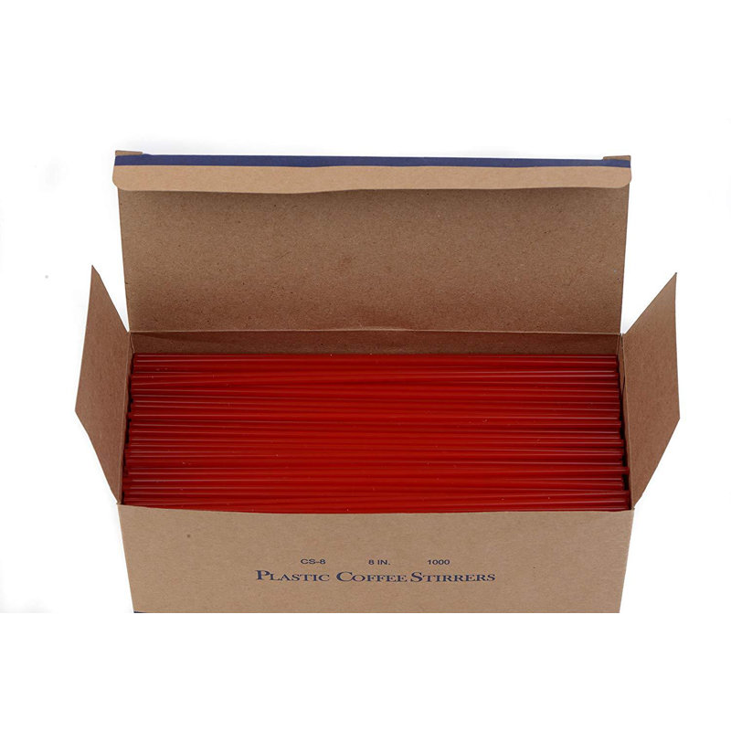 Pailles jetables en plastique Stirrer