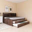 Structure de lit double 78,70 po x 104,60 po avec tablettes intégrées-439881410