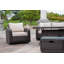 Ensemble de conversation en osier / rotin pour 6 personnes avec coussins Woodbridge-1597426438