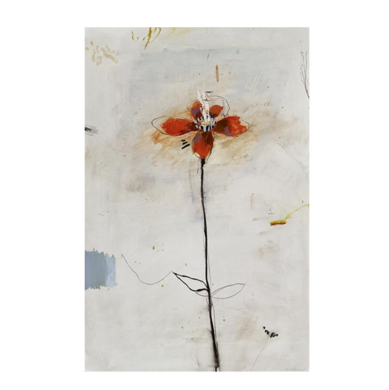 Red Fern III Painting by Chelsea Art Studio, Knife Gel, 46" H x 30" W