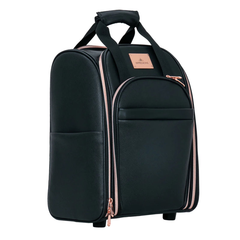 Slayssentials Luxe Travel Makeup Organizer Case with Zip Closure and Carry Handle, Cosmetic Travel Bag