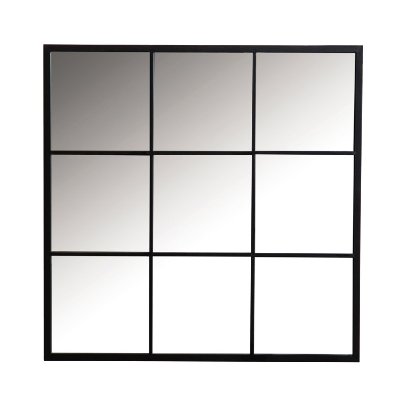 Yadiel Metal Window Pane Wall Mirror