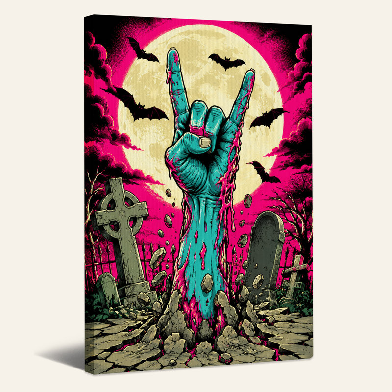 Art mural sur toile Zombie, H 36 po x l 24 po