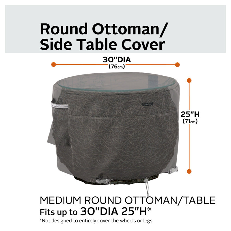 Jaylon Outdoor Patio Table Cover, 25" H x 30" W x 30" D