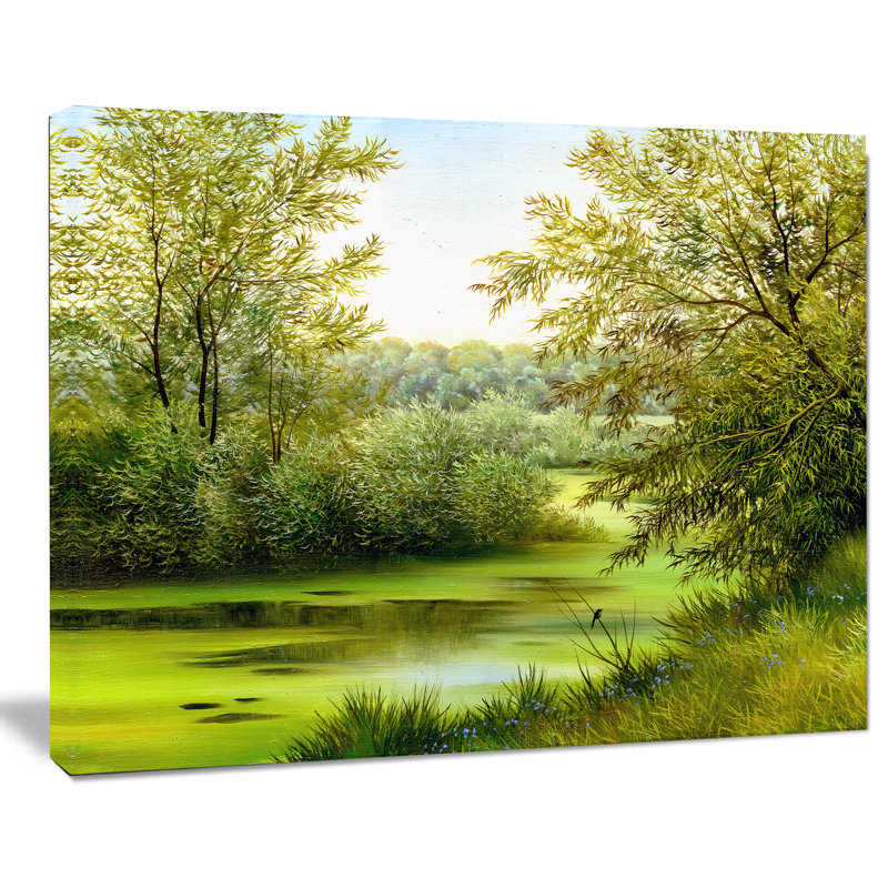 " Summer Landscape Oil ", 12" H x 20" W x 1" D