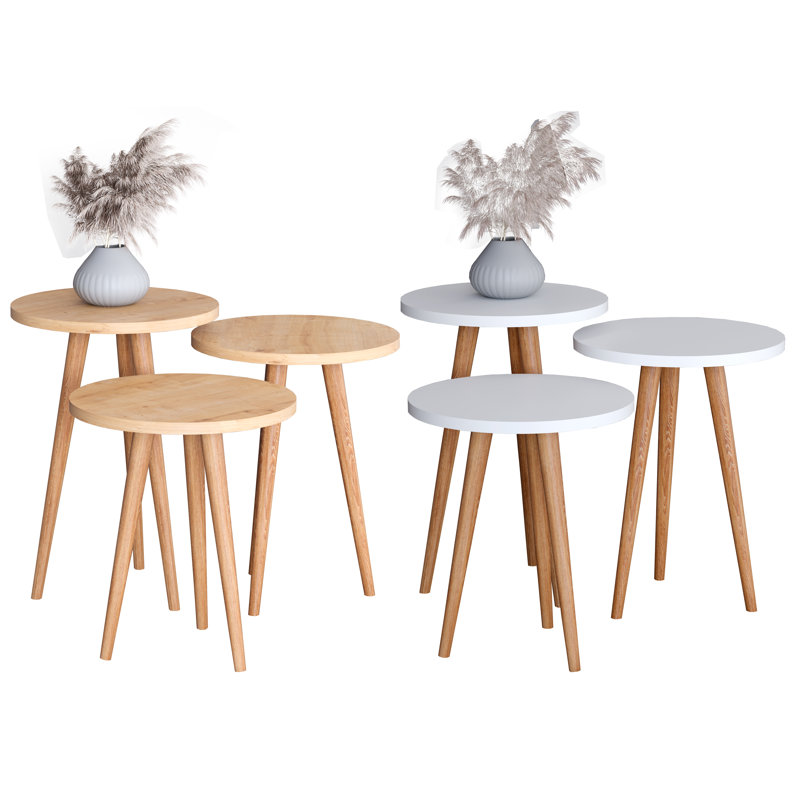 Harney End Table, Oak Wood