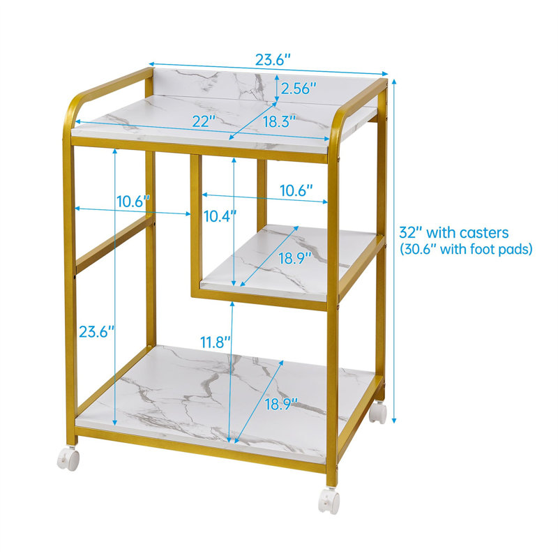31.89'' H x 18.9'' W File Cart with Wheels